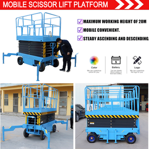 Plataforma Elevadora de Tijera Eléctrica Ever Star, Altura de 6-14 Metros, Capacidad de 230-450 kg, Rieles de Acero, Operación en Terreno Accidentado - Product Image 4