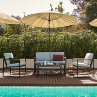 Chaise longue d'extérieur moderne, protection solaire, structure en alliage d'aluminium, coussin imperméable pour cour, terrasse, jardin