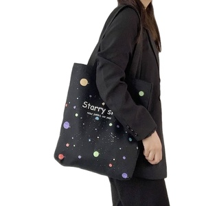 Bolso de lona para mujer, estilo sencillo, gran capacidad, con cremallera, estampado, bolso de hombro para mujer - Product Image 1