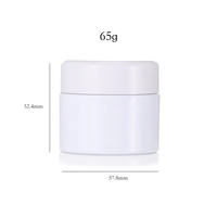 Pot en plastique de 65 g (2 oz) avec couvercle, récipient cosmétique rond vide pour baume, masque capillaire, soin de la peau