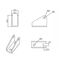 Support de montage personnalisé en aluminium CNC pour actionneur linéaire pour équipement d'automatisation