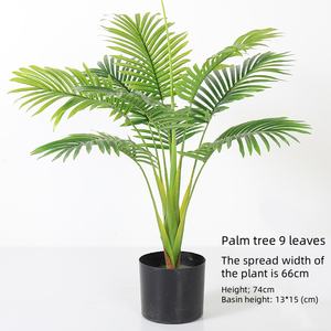 Palmier artificiel de simulation vert pour jardin intérieur, plante artificielle haut de gamme en plastique, bonsaï, décoration en pot - Product Image 2