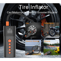 Tragbare mini-elektrische Luftpumpe digitaler drahtloser Reifenfüller mit LED-Licht 12 V Volta Reifendruckmesserfunktion
