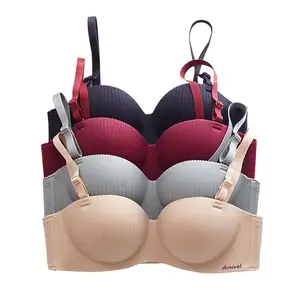 Cheap Simple Solid Women Bra Comfy and Breathable Push Up Bra