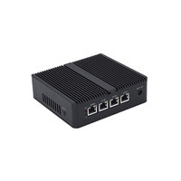 Mini PC 4lan sin ventilador ROS7 2USB 1VGA 1HD-MI Integrado HD J1900 Quad Core Computadora de Escritorio Pequeña Firewall Router VPN