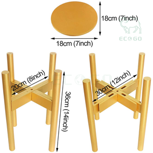 Soporte para plantas Estante de exhibición Estante para macetas de bambú escalable para interiores - Product Image 4