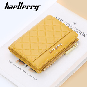 กระเป๋าสตางค์ผู้หญิง Baellerry แบบสั้น ลายเพชร หนัง PU ทรงบาง ซิปใส่เหรียญ ใช้ได้ทุกวัน - Product Image 3