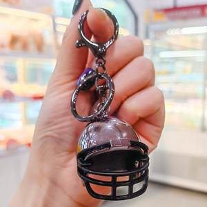 Sáng Tạo Mini Mỹ Bóng Đá Nhựa Bóng Đá Thể Thao Mũ Bảo Hiểm 3D Móc Chìa Khóa Bóng Đá Mũ Bảo Hiểm Hat Quà Tặng Túi Ba Lô Mặt Dây Chuyền - Product Image 5