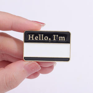 Spilla personalizzata con spilla personalizzata <span class=keywords><strong>Hello</strong></span> <span class=keywords><strong>World</strong></span> in metallo - Product Image 5