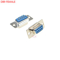 DB9 DB15 DB25 DB37 trou/broche femelle/mâle connecteur soudé bleu RS232 prise de port série adaptateur DB D-SUB 9/15/25/37 broches