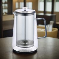 Cafetière miniature pratique résistante à la chaleur en verre borosilicate de haute qualité, cafetière portable avec couvercle en métal