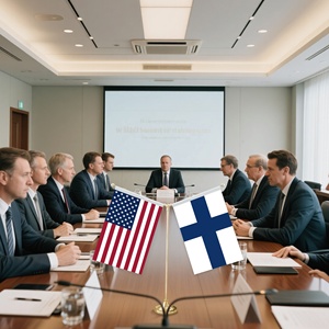 Финский флаг настольный флаг синий и белый крест классический дизайн кафе стол для создания свежей атмосферы украшения - Product Image 4