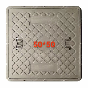 높은 가시성 헤비듀티 스퀘어 <span class=keywords><strong>BMC</strong></span> 맨홀 커버 도로용으로 보기 쉬운 SMC 소재 FRP 복합 소재 - Product Image 5