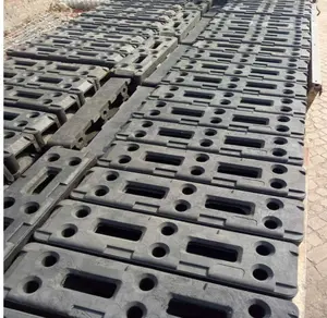 Bases de goma recicladas para valla de carretera, bases de piedra de goma, forma Rectangular, cuadrada
