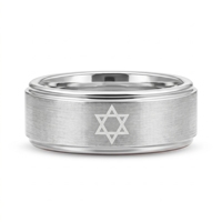 Bague en carbure de tungstène étoile de David pour homme, bijoux juifs, cadeau de Hanouka pour un ami juif