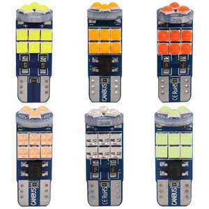 Ampoule LED Super Lumineuse T10 194 W5W Canbus 3030 15SMD Ambre pour Plaque d'Immatriculation et Intérieur de Voiture - Product Image 2
