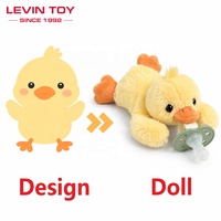 Peluche personnalisée en forme de lapin, porte-sucette, jouet en peluche doux, animal en peluche pour bébé, jouet de confort, fabricant OEM, boîte cadeau