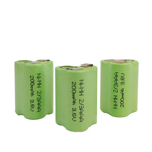 Pack de batteries rechargeables NiMH AAA 3,6 V 200 mAh, série 3 cellules, pour outils électriques et lampes solaires - Product Image 1