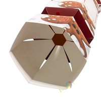 Personalizado de lujo de Navidad dulces galletas dulce barra vacía Chocolate papel embalaje caja de regalo con cinta