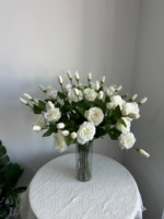 Bunga Lisianthus Putih Alami Buatan Sentuhan Realistis Dekorasi Rumah Bunga Lisianthus