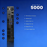 Barebone Tiny Optiplex 5000 Mikro Masaüstü Bilgisayar 12. Nesil Temiz Çiziksiz A Sınıfı Test Edilmiş Fonksiyonel Çalışıyor