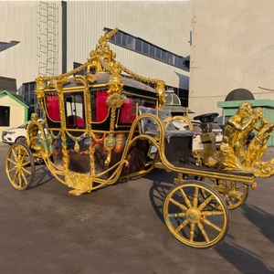 Charrette royale électrique classique à siège souple pour le tourisme, chariot à chevaux à quatre roues, charrette royale électrique pour le tourisme - Product Image 2