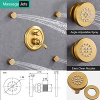 Ensemble de douche mural moderne, système de douche à effet pluie de 9 pouces, encastré, certifié CE SASO UPC