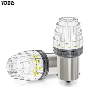 YOBIS Factory Price 1156 BA15S P21W LED 9 SMD 2835 LED Bulbs Warm White Lamps Auto Turn Signal Reverse Lights Car Parking Lights
