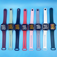 Montre électronique numérique LED de sport à bouton-poussoir, unisexe, pour étudiants, femmes et hommes, vente en gros