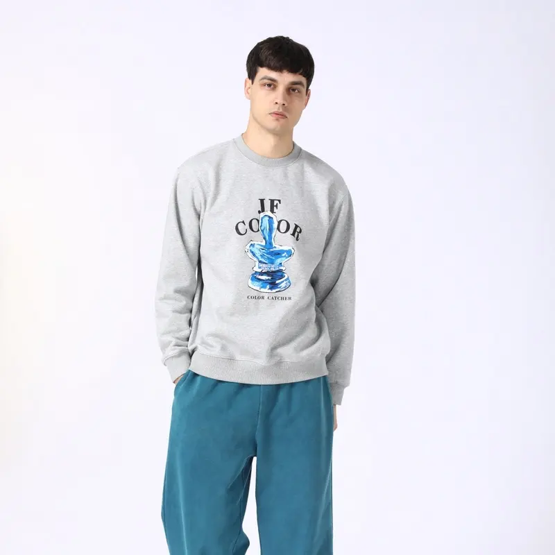 Phong Cách Đường Phố Nặng Người Đàn Ông Của Hoodies Và Áo Nỉ Tùy Chỉnh In 100% Cotton Terry Quá Khổ Của Nam Giới Crew Cổ Áo