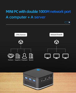 Komputer Mini Saku RGB Light T9 Plus Generasi ke-12 N95 Layar Triple 4K Dual LAN DDR5 RAM 16GB SSD M.2 Win11 Linux Mini PC