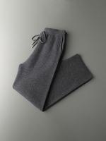 Nouvel ensemble de sport décontracté pour homme automne-hiver : pull épais et chaud en pur cachemire tricoté et pantalon droit ample.