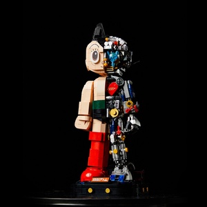 Bloques de Construcción de Astro Boy, Juguete de Moda Semimecánico Transparente, Figura de Ensamblaje de TV Retro, Modelo de Juguete de Plástico 1/8 - Product Image 3