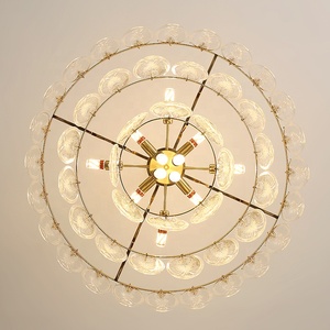 Moderne bladglas hanglamp plafondlamp voor woonkamer hotel villa luxe <span class=keywords><strong>design</strong></span> bladeren LED kroonluchter glazen lamp - Product Image 6