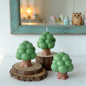 Velas Aromáticas Novedosas al por Mayor con Forma de Árbol de Burbujas, Mini Árbol Verde de Cera de Soja, Regalos de Navidad, Velas Personalizadas con Aromas - Product Image 4