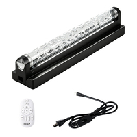 Lampe LED 3D intelligente pour laveuse murale DMX RGBW, barre de lampe à projection de flamme, contrôle de l'eau, éclairage de décoration de fond de salon