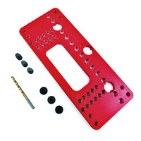 Trou poignée pas poinçon localisateur travail du bois en alliage d'aluminium poche gabarit ensemble armoire porte armoire positionneur perceuse Guide manchon