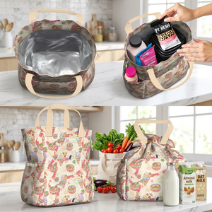 Sac à déjeuner imprimé <span class=keywords><strong>Hawaïen</strong></span> Poke Bowl, motif Kawaii Spam Musubi, sac isotherme pour voyage - Product Image 4