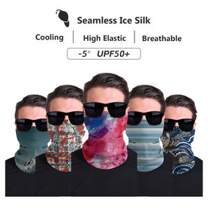 Vente en gros Bandana tubulaire en soie glacée personnalisé Couvre-chef rafraîchissant sans couture pour pêche sportive Bandana Couvre-chef - Product Image 4
