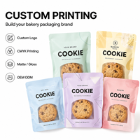 Sacs à biscuits transparents givrés personnalisés de qualité alimentaire, scellables à la chaleur, en plastique laminé, pour pain, pâtisserie, bonbons et snacks