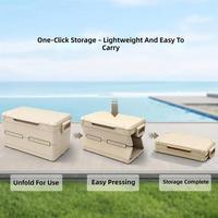 Glacière rigide pliable de 35 litres, rétention de la glace pendant 48 heures, se plie en 1/3 de sa taille, glacière portable pour le camping en plein air