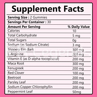 Compléments alimentaires en gommes multivitaminées halal à marque privée OEM pour les hormones féminines, gommes vitaminées pour femmes pour améliorer le charme