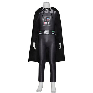 Darth Vader <b>Costume</b> Kids Star Wars Cosplay Halloween Outfit Black Cape Suit Boys Role Play <b>Costume</b> - Product Image 3