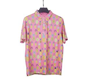 เสื้อโปโลระบายอากาศสำหรับผู้ชายเสื้อสแปนเด็กซ์ผสมโพลีเอสเตอร์ระบายอากาศพิมพ์ลายแบบกำหนดเอง - Product Image 4