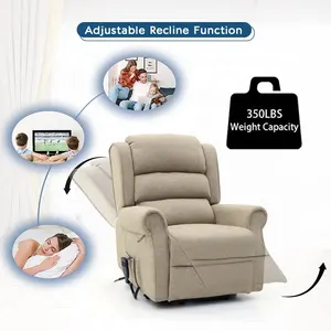 Geek sofa Lazy Boy Hoch leistungs leder oder Stoff Power Electric Lift Recliner Riser Stuhl mit Massage und Wärme für ältere Menschen