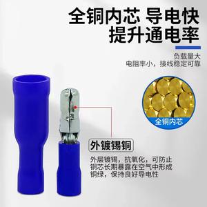 Connecteur Bullet FrD Mpd1 25 156, borne en cuivre, isolé en plastique, ignifuge, ensemble de déconnexion femelle 3,5 mm - Product Image 5