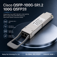 جديد أصلي لـ QSFP 100G SR1.2 100G QSFP28 BiDi LC Duplex 100m OM4 MMF Multimode لمركز البيانات، ملحق بصري لوحدة التحكم العلوية (ToR)