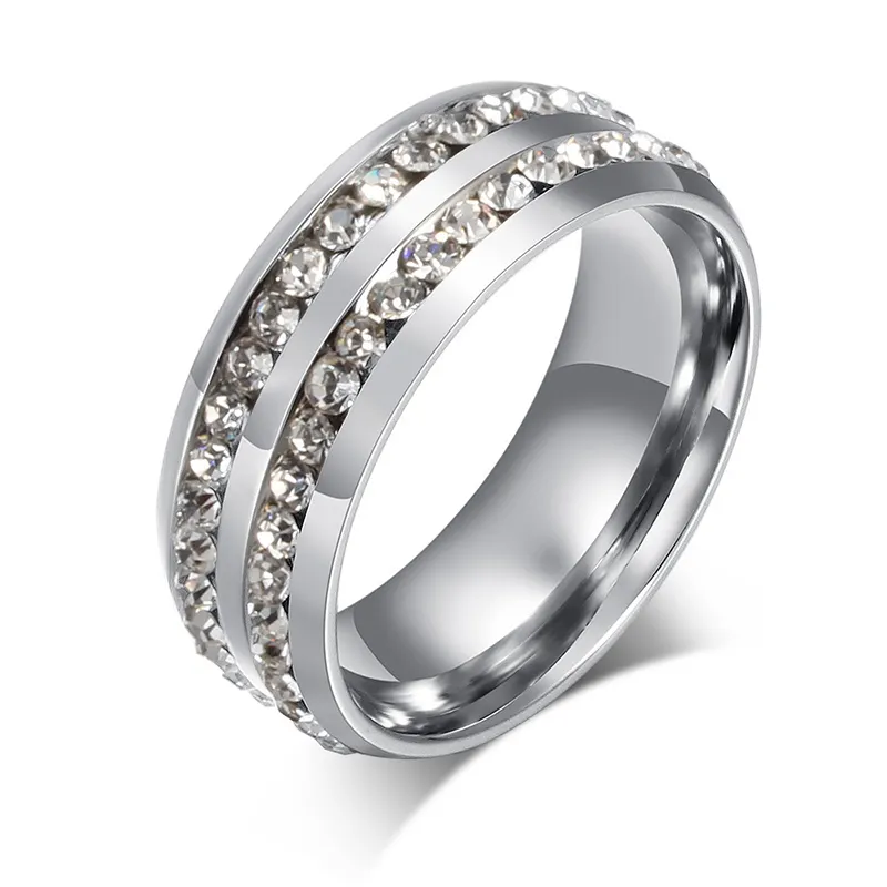 High Quality Custom Adjustable Set Engagement Rings For Women Stainless Steel Ring