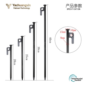 YACHUANGXIN VIETNAM Piquet de sol en acier au carbone haute résistance de qualité industrielle 20/25/30/40cm Épais pour fixation de tente anti-vent et camping tout usage - Product Image 3