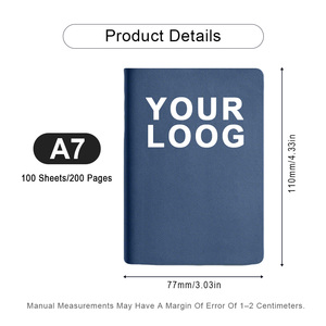 Promotion Custom logo Pu Leather Hardcover Lined Journal A5 A6 A7 Pocket 5.8*4.1 Inch <strong>Campus</strong> <strong>Notebooks</strong> - Product Image 2